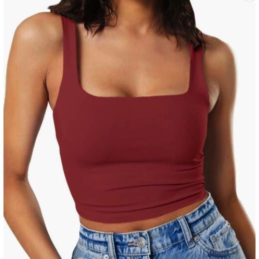 Women's Sleeveless Vest Square Collar Casual Top