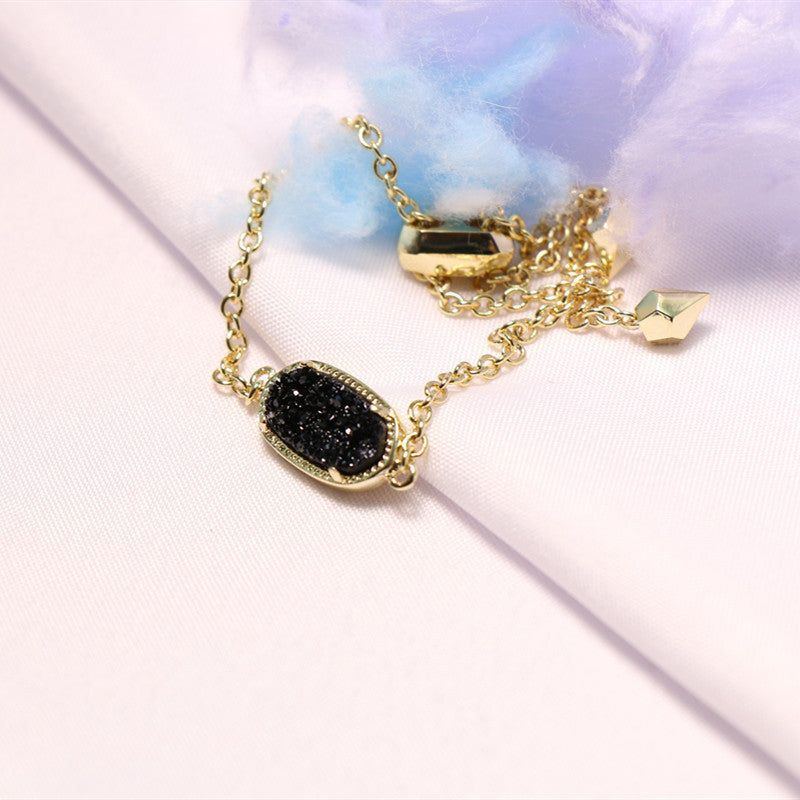 Vug Copper Plated Real Gold Ornament Crystal Tooth Chain Wrist Decorator Pull-out Bracelet - Jointcorp