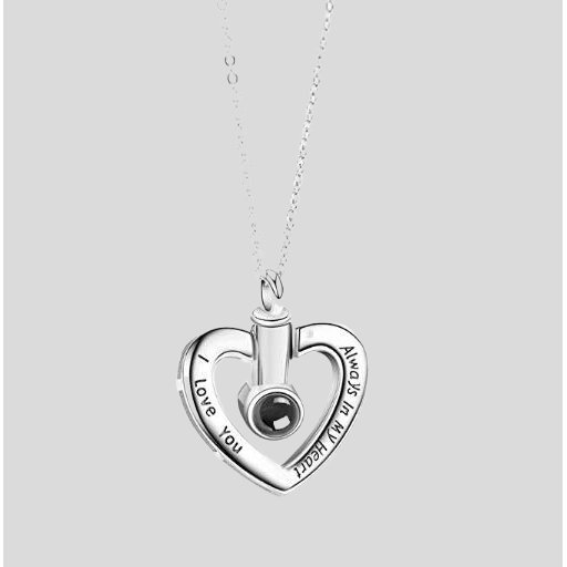 Pendant w/ 100 Lang. Proj., Heart-Shaped, Simple Personality - Jointcorp