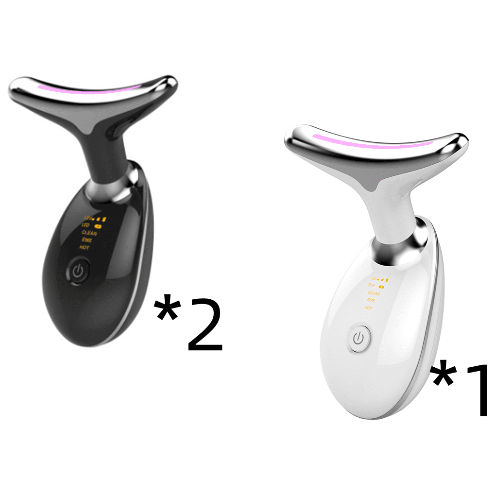 EMS Thermal Neck Lifting And Tighten Massager Electric Microcurrent Wrinkle Remover LED Photon Face Beauty Device For Woman