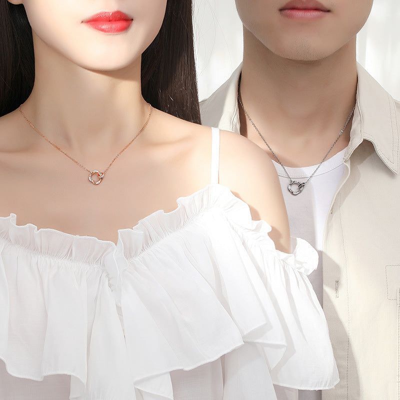 Double Ring Pendant Goes With Both Men And Women - Jointcorp