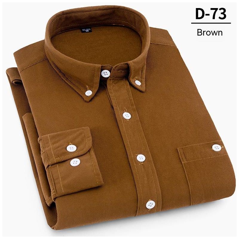 Men's Fashion Solid Color Corduroy Shirt - Jointcorp