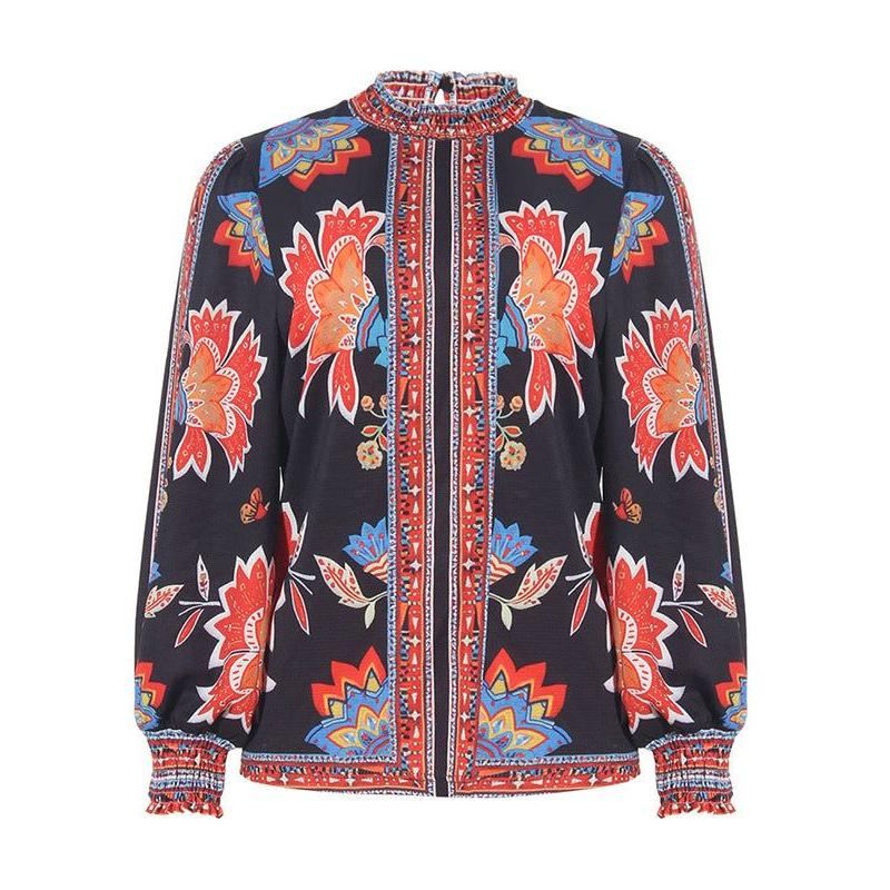 Autumn Women's Fashion Printed Long Sleeve Loose Casual Shirt - Jointcorp