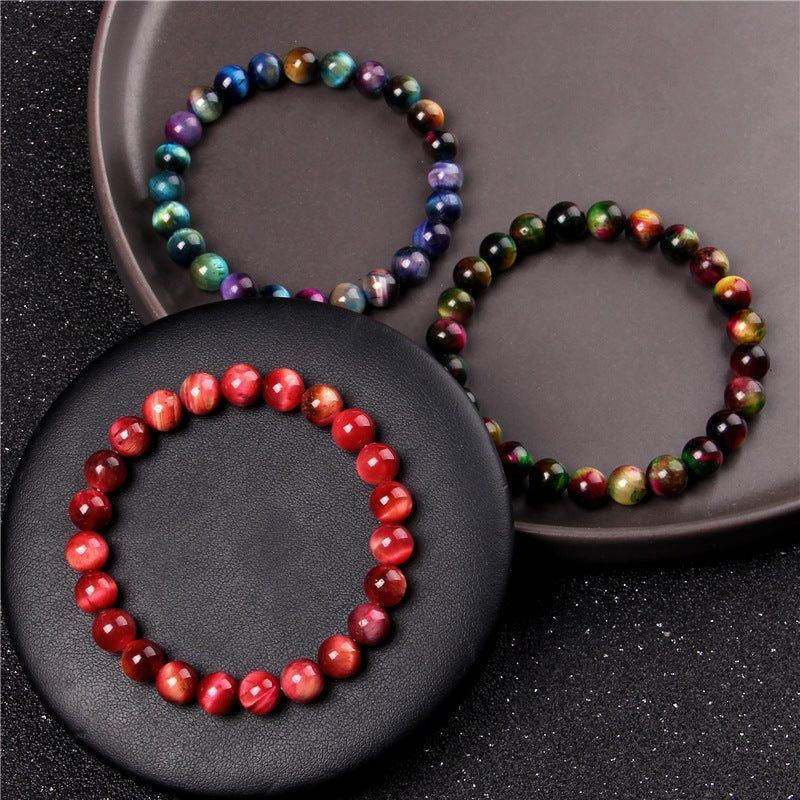 Natural Stone Color Scattered Beads 8mm Bead Bracelets - Jointcorp