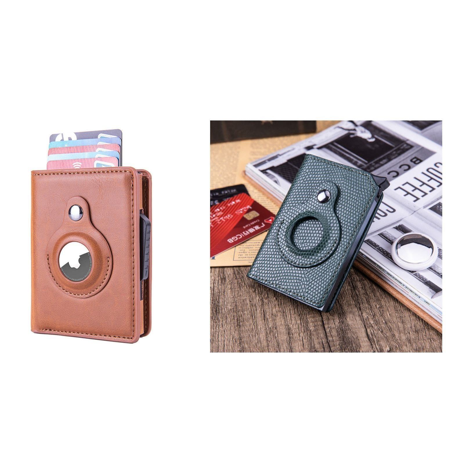Rfid Card Holder Men Wallets Money Bag Male Black Short Purse Small Leather Slim Wallets Mini Wallets For Airtag Air Tag