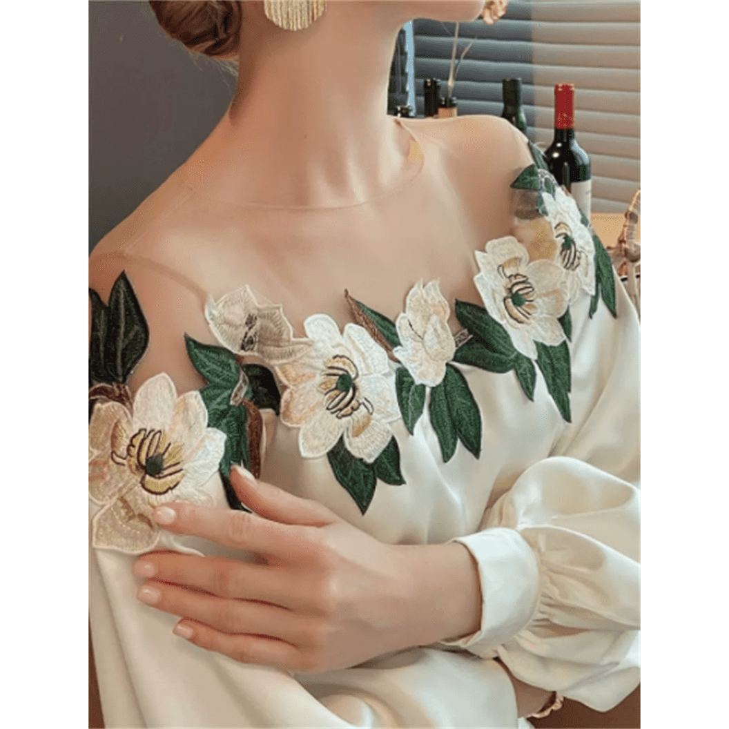 celebrity-style-heavy-industry-mesh-stitching-satin-embroidered-womens-shirt-1 - Jointcorp