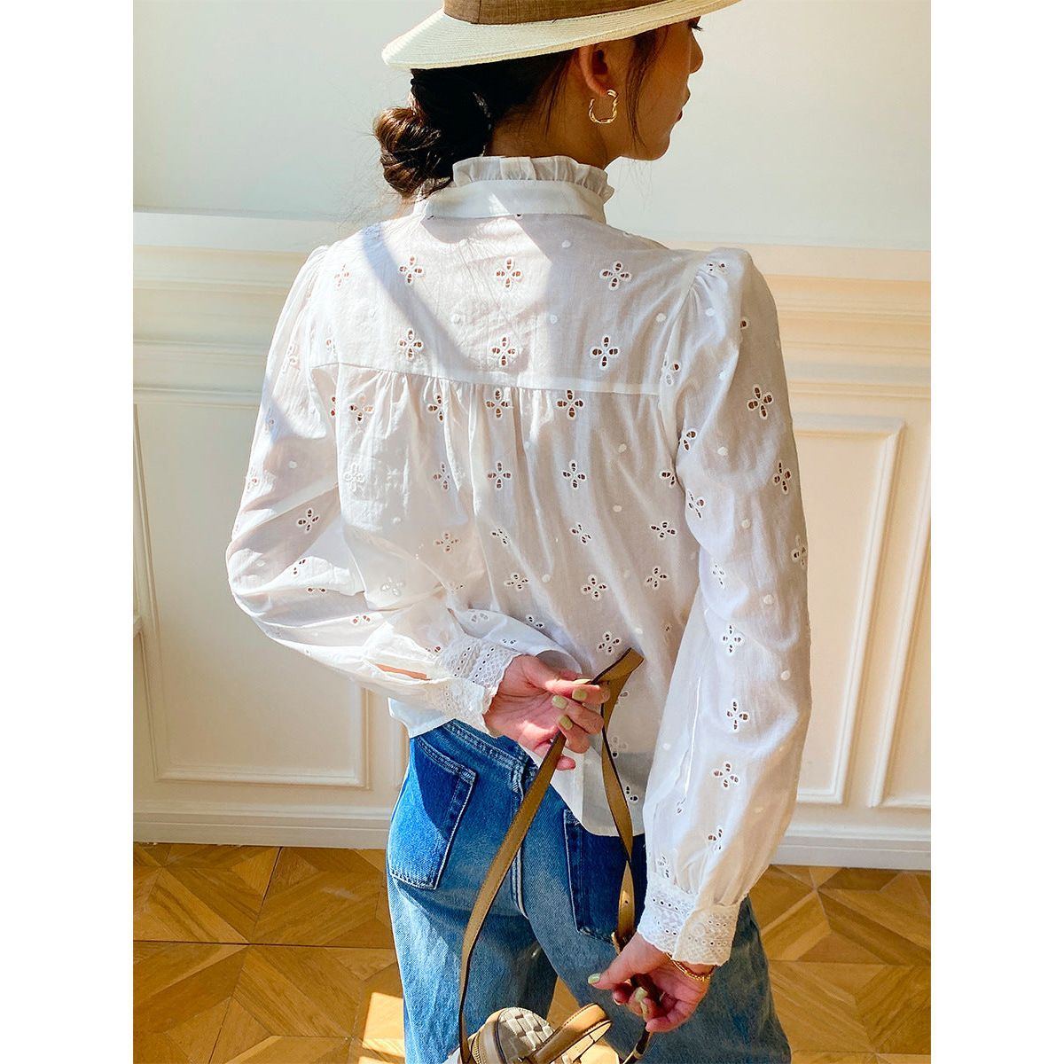 Women's Design Sense French Shirt Solid Color - Jointcorp