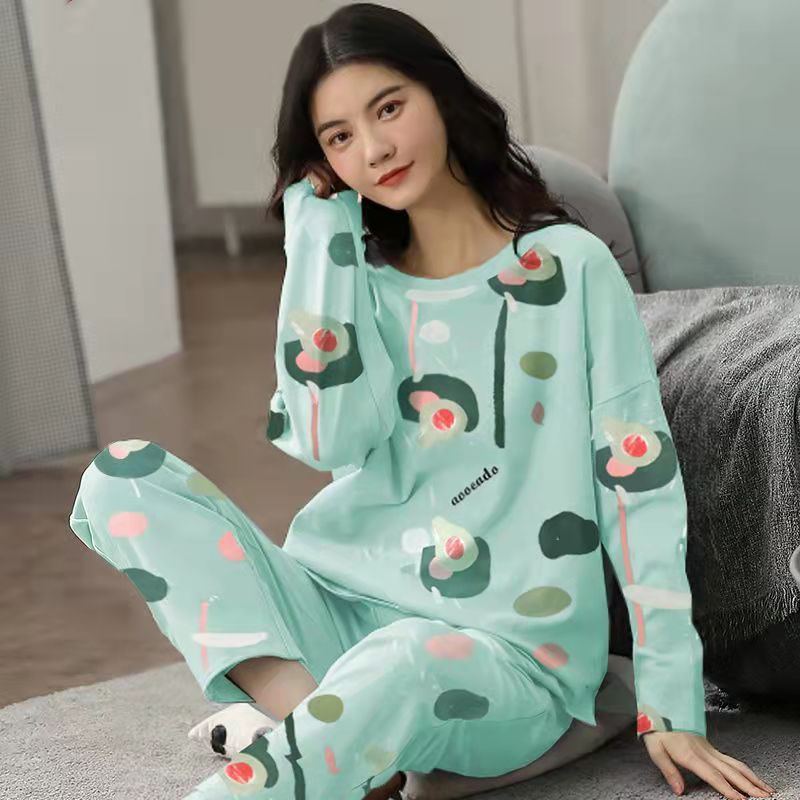 Pajamas Set Women Cute Cartoon Print Sleepwear 2 Piece Lounge Sets - Jointcorp