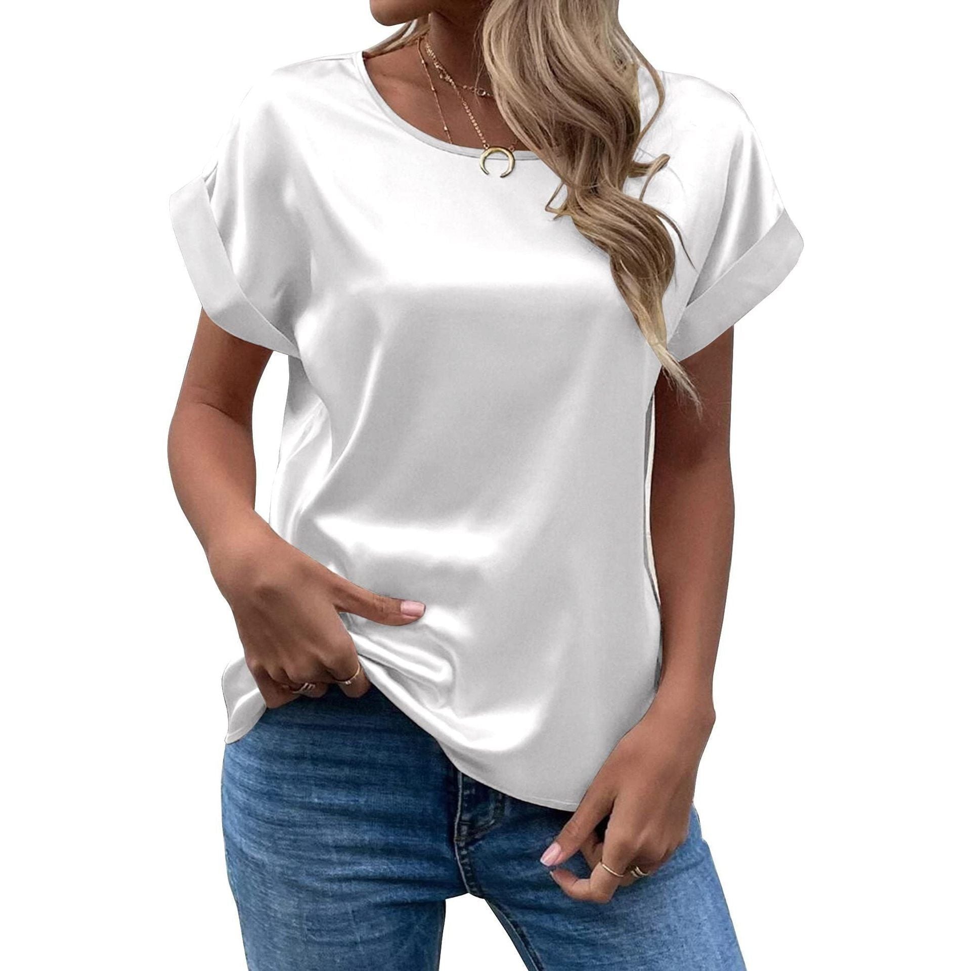 Solid Color Fashion Personalized Women's T-shirt - Jointcorp