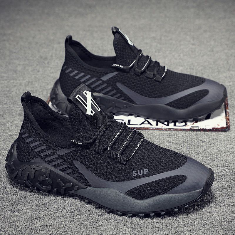 Casual Flying Knit Sneakers Men's Korean Style All-match