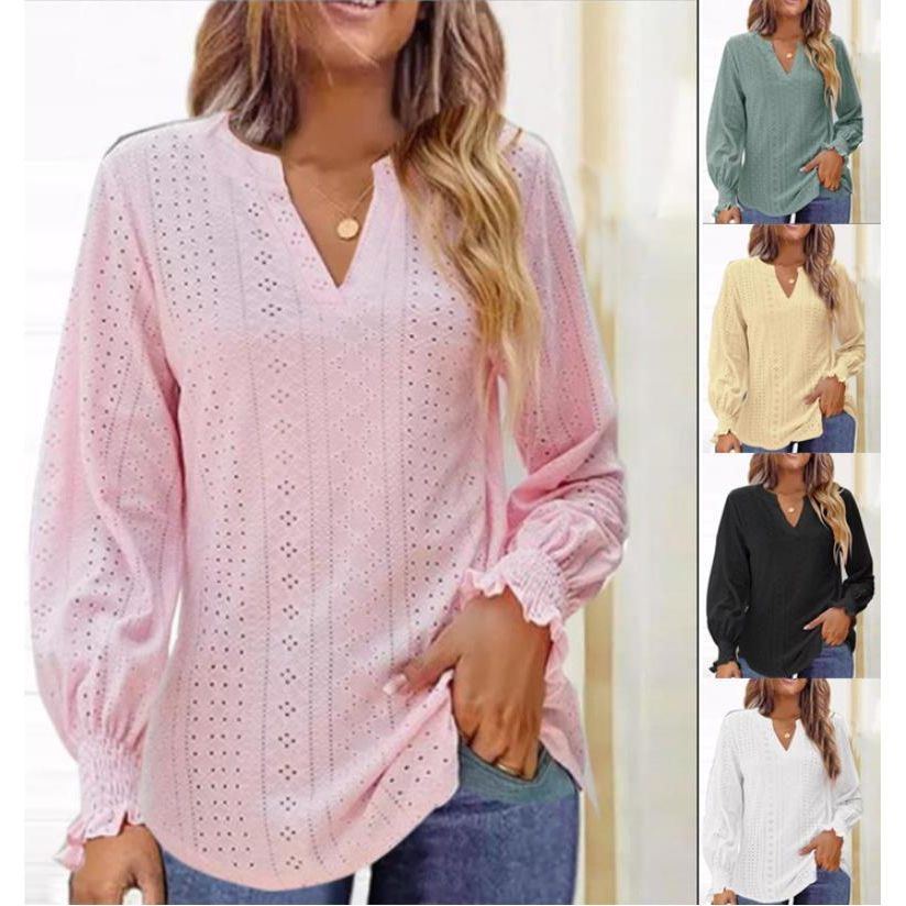 Summer New Ladies T-shirt Hollow-out Waist Ruffle Sleeve Casual Top - Jointcorp