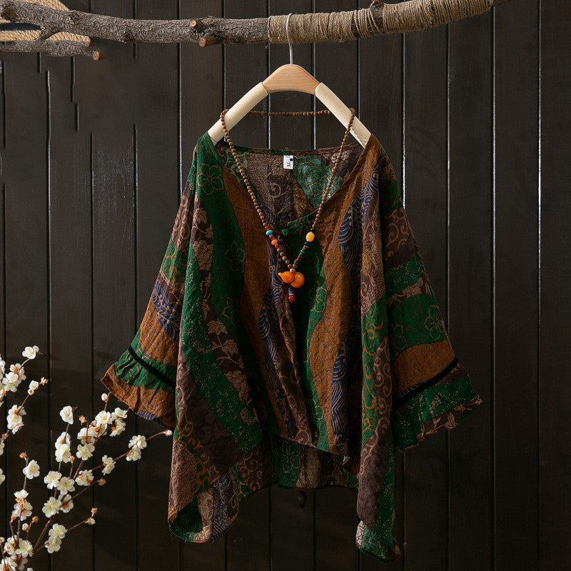 Retro Casual Printed Short Sleeve T-shirt Girl - Jointcorp