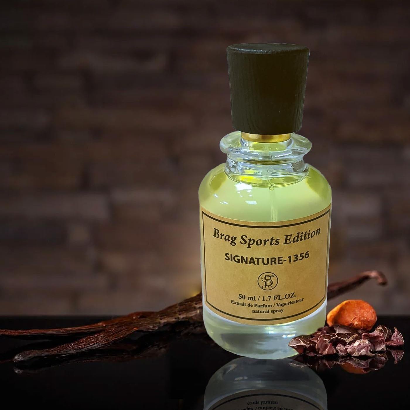 B Brag Signature 1356 | 50ml Unisex Eau de Parfum | Fresh & Fruity Fragrance for Both Men and Women | Unleash Best Long-Lasting Arabic Perfumes | Ideal Essence Present for Every Celebration | عطور