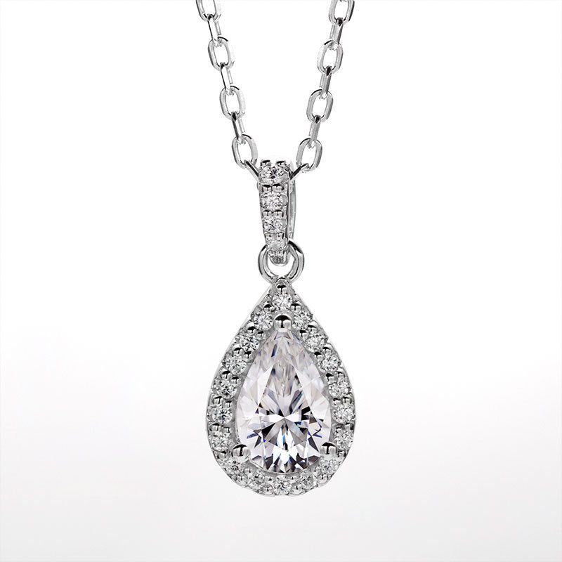 Fashion Water Drop 1 Carat Moissanite Necklace - Jointcorp