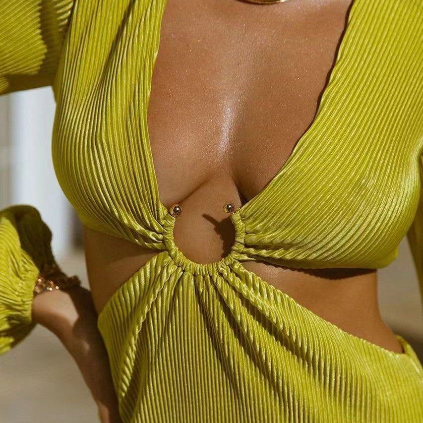 Autumn Fashion Pressed Pleated Waistless Women's Dresses - Jointcorp