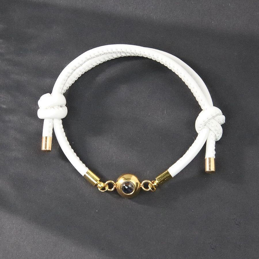 Braided Titanium Steel Stainless Leather Rope Bracelet - Jointcorp