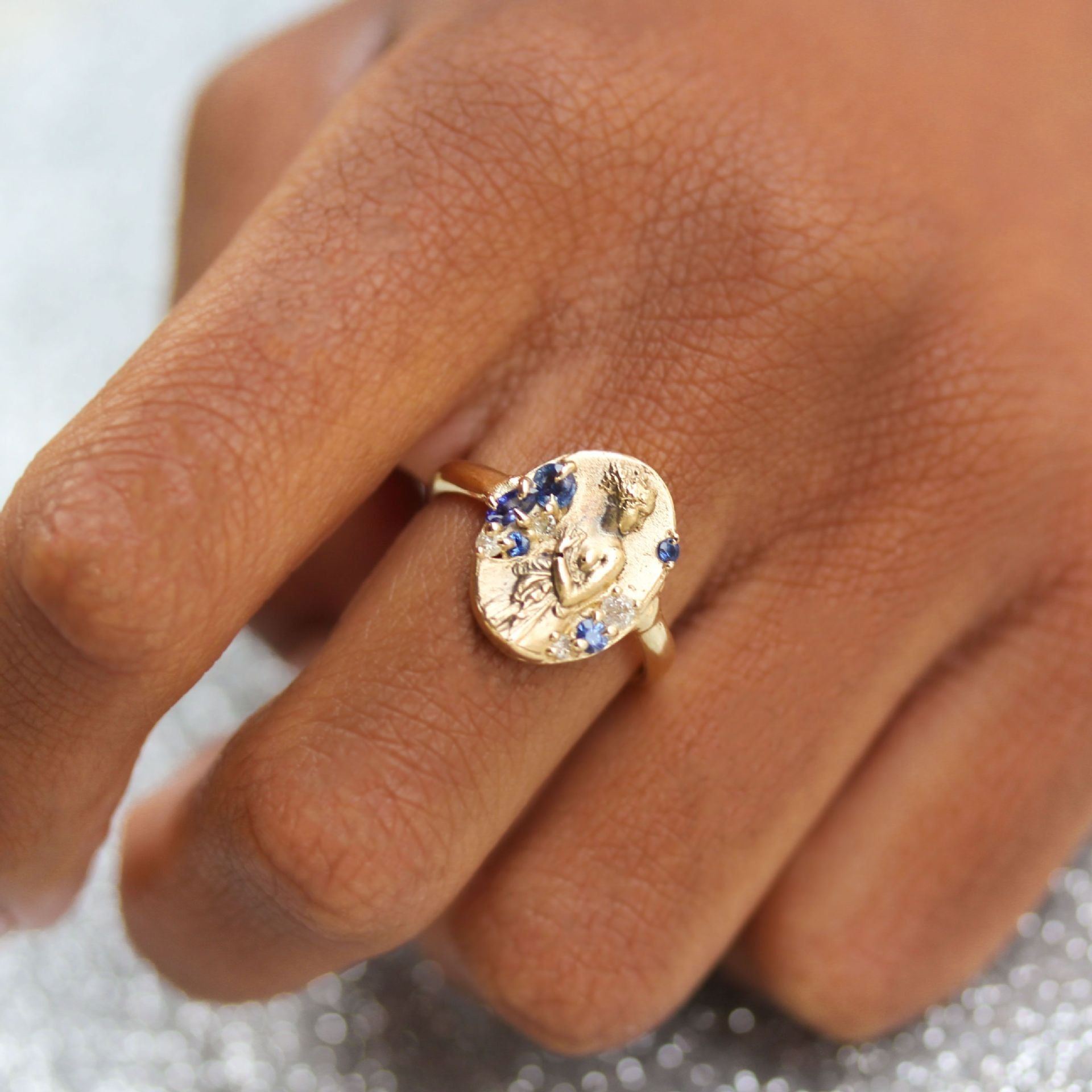 Literary Retro Greek Mythology Color Zirconium Mogul Art Necklace - Jointcorp