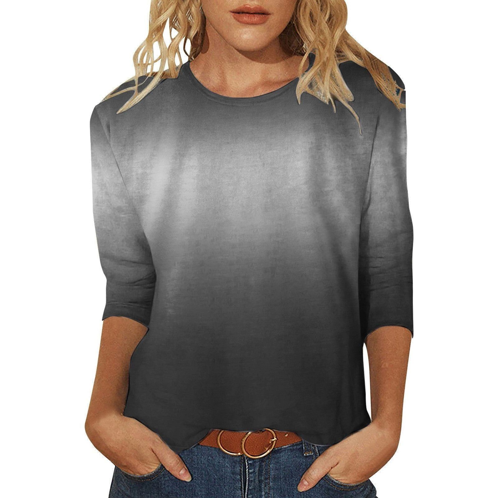 Women's Printed Crew Neck Top - Jointcorp