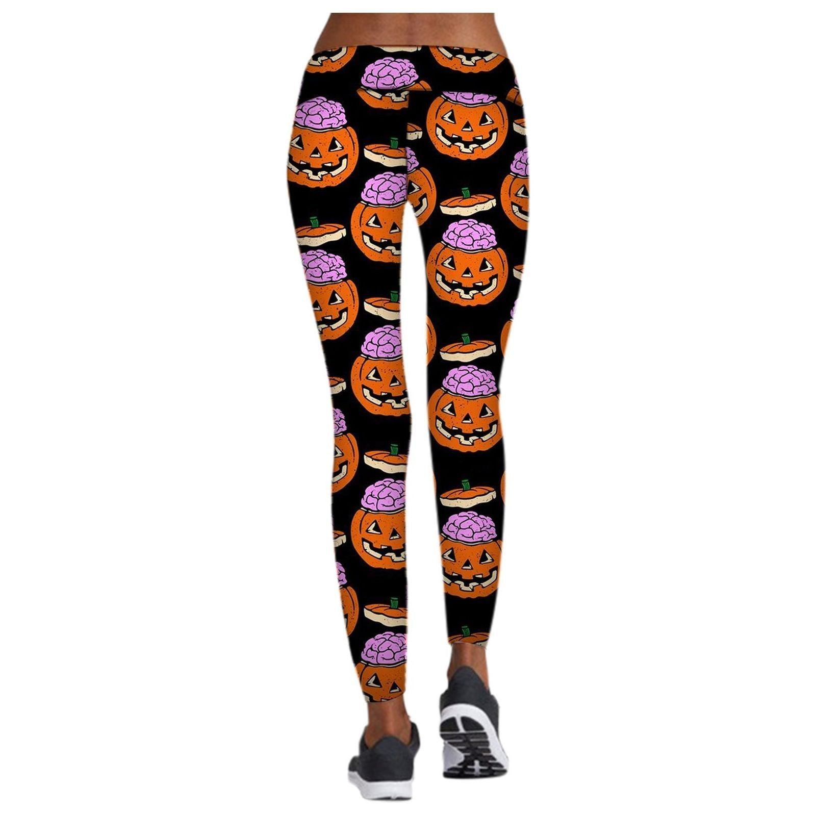 Printed Leggings Halloween Sports Yoga Pants High Stretch Pencil Pants