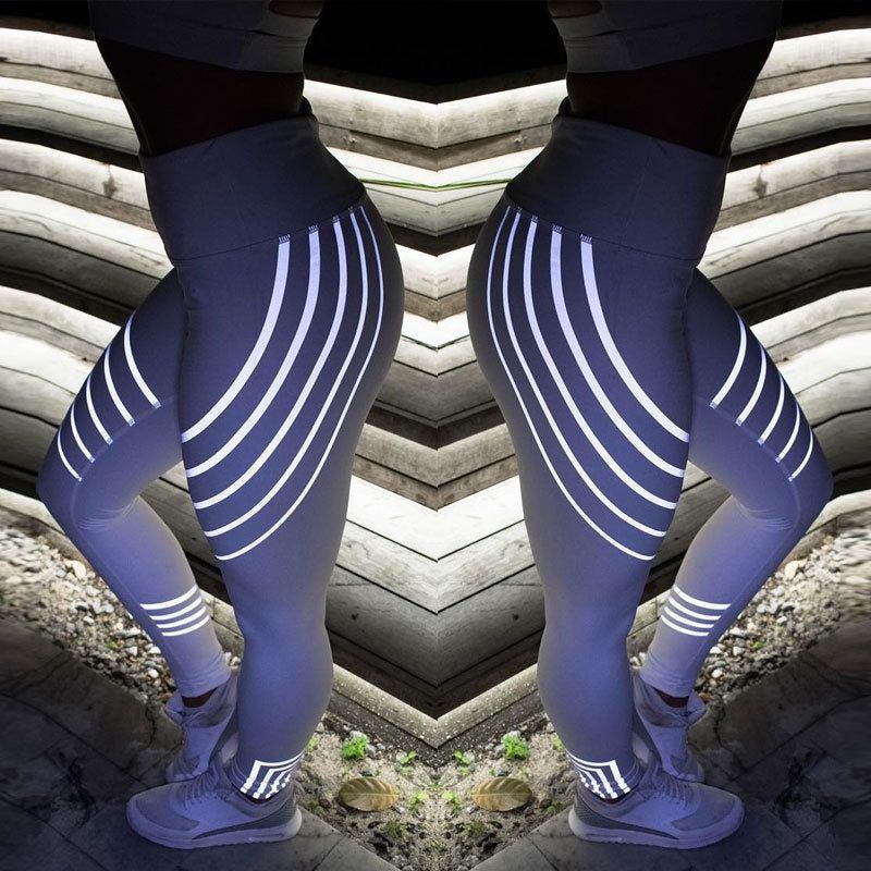 European beauty fitness yoga pants laser printing slim slimming sports leggings - Jointcorp