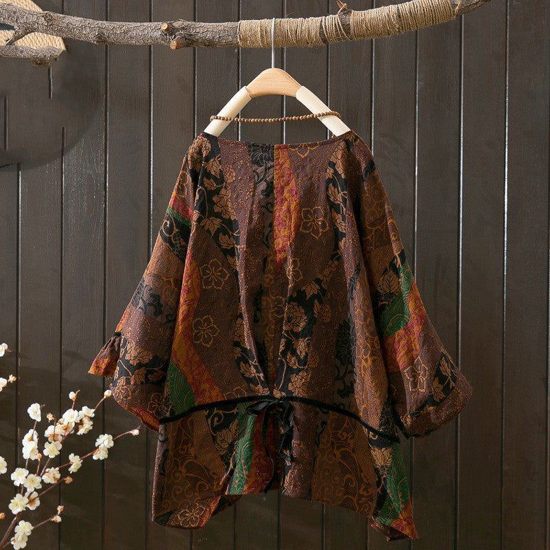 Retro Casual Printed Short Sleeve T-shirt Girl - Jointcorp