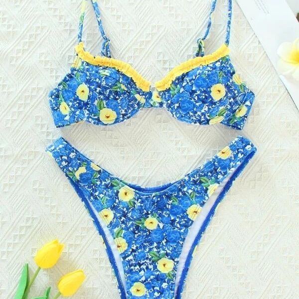 Ladies Fashion European And American Back Bikini Swimsuit