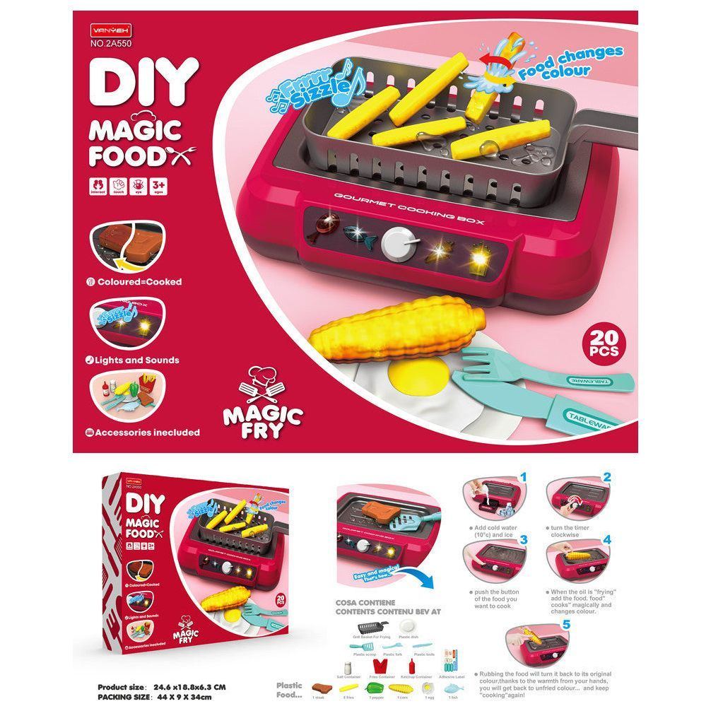 Induction Kitchen Cooking Toys Diy Children's Play House Toy Food Recognize Change Color Toys Kids Gifts