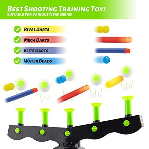 Shooting Targets for Nerf Guns Shooting Game Glow in The Dark Floating Ball Target Practice Toys for Kids Boys Hover Shot 1 Blaster Toy Gun 10 Soft Foam Balls 3 Darts Gift,Amazon Platform Banned