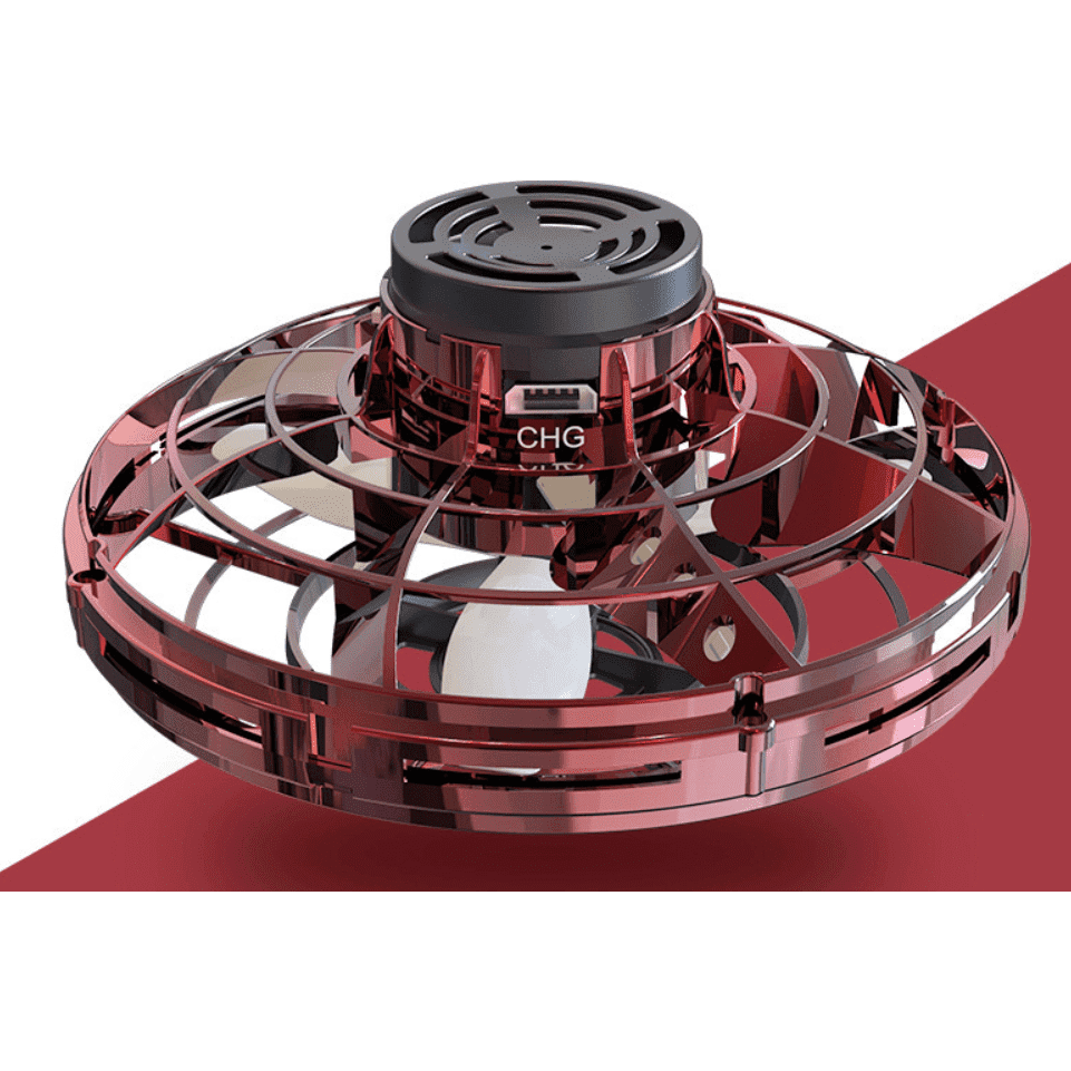 Mini Fingertip Gyro Interactive Decompression Toy Drone LED UFO Type Flying Helicopter Spinner Toy Kids