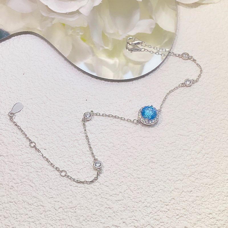 Women's Fashion Sterling Silver Inlaid Zirconium Bracelet - Jointcorp