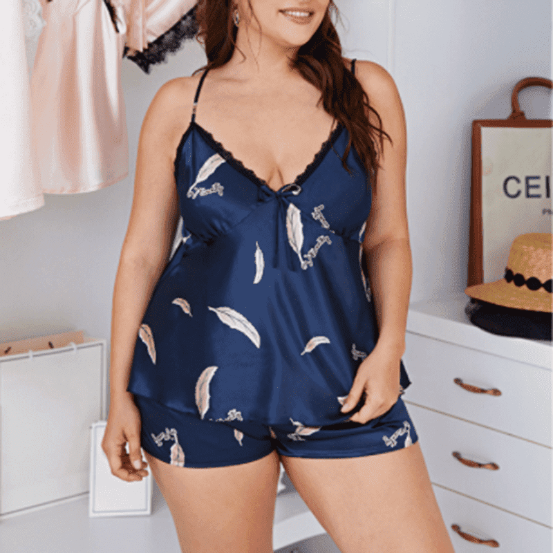 New Ice Silk Pajamas Women 200 Catties Fat - Jointcorp