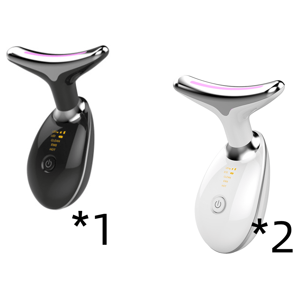 EMS Thermal Neck Lifting And Tighten Massager Electric Microcurrent Wrinkle Remover LED Photon Face Beauty Device For Woman