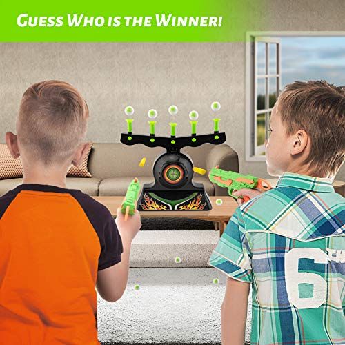 Shooting Targets for Nerf Guns Shooting Game Glow in The Dark Floating Ball Target Practice Toys for Kids Boys Hover Shot 1 Blaster Toy Gun 10 Soft Foam Balls 3 Darts Gift,Amazon Platform Banned