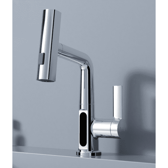 Intelligent Digital Display Faucet Pull-out Basin Faucet Temperature Digital Display Rotation