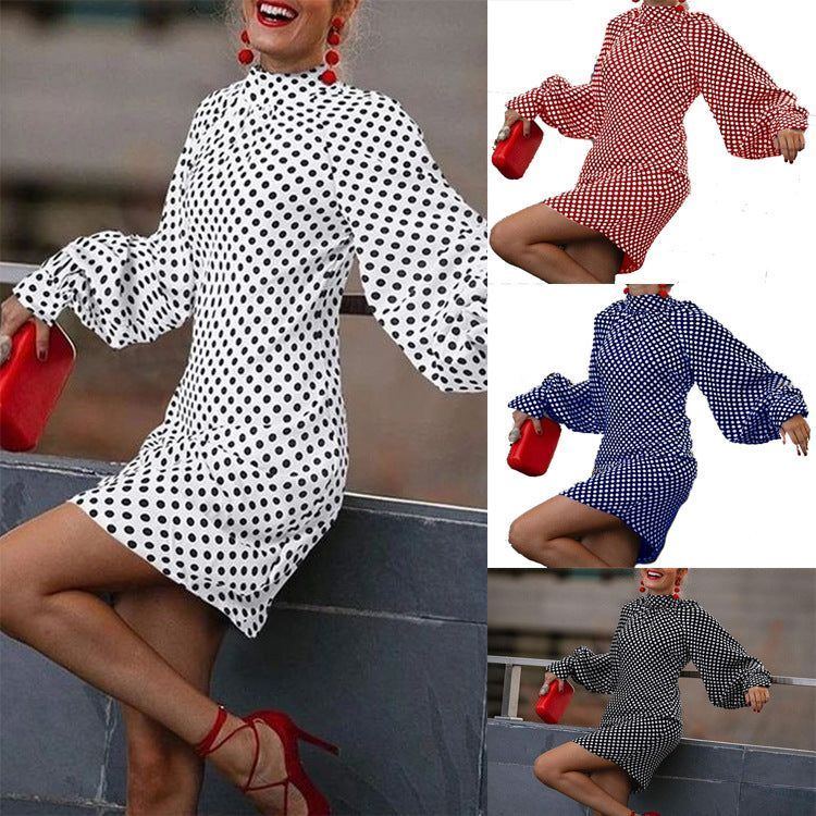 New Fashion Polka-dot Print Dresses For Spring And Autumn - Jointcorp