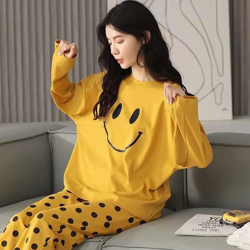 Pajamas Set Women Cute Cartoon Print Sleepwear 2 Piece Lounge Sets - Jointcorp