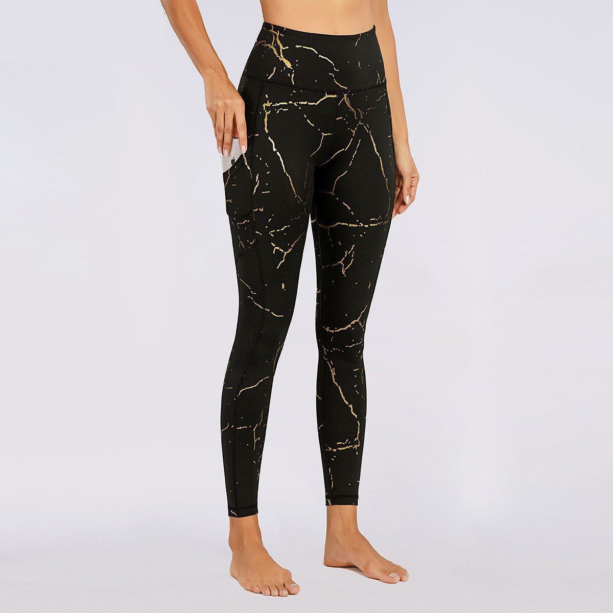 Hip-Lifting Yoga Pants Bronzing Slim High Waist Leggings - Jointcorp