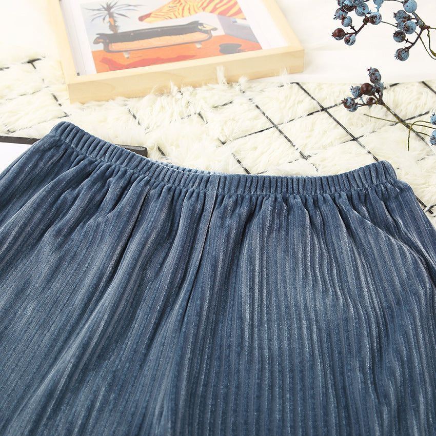 Striped Gold Diamond Velvet Long-Sleeved Pajamas Suit Women - Jointcorp