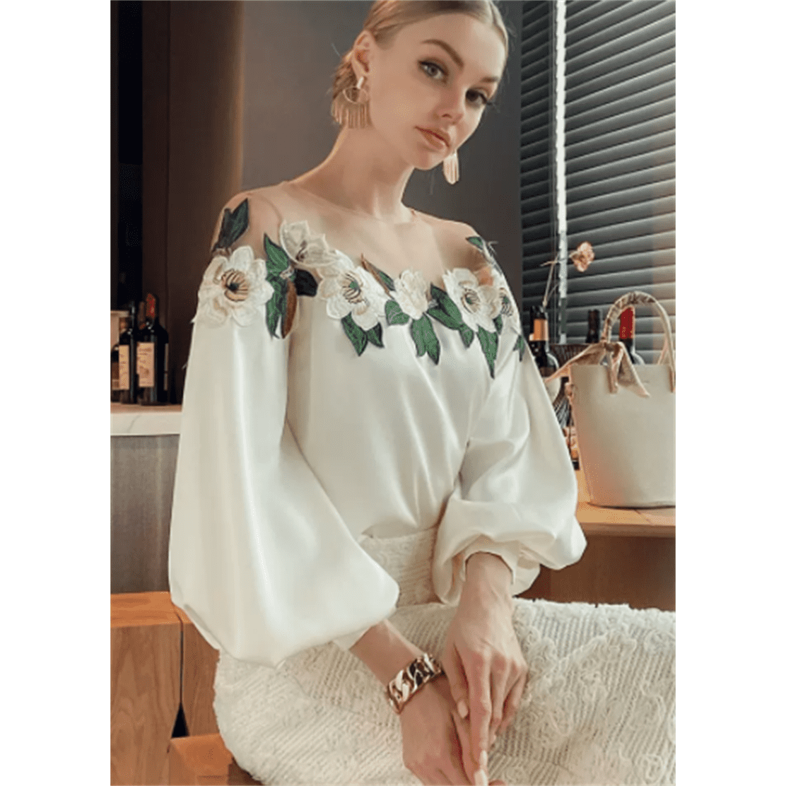 celebrity-style-heavy-industry-mesh-stitching-satin-embroidered-womens-shirt-1 - Jointcorp