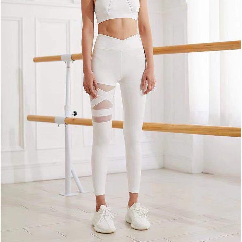 Gym Leggings Cross High Waist Yoga Pants - Jointcorp