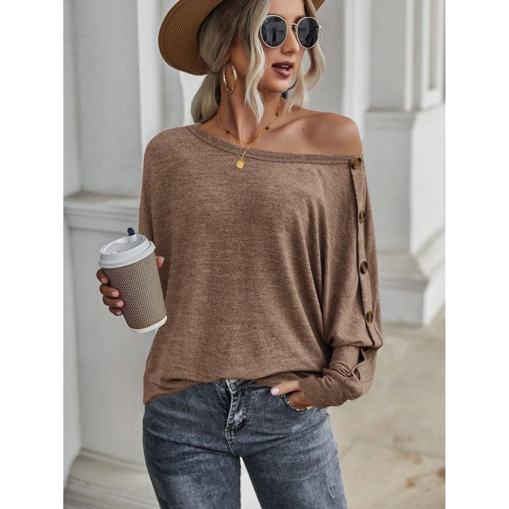 Women's Autumn And Winter New Button Long Sleeve Lady Temperament Commuter Shirt