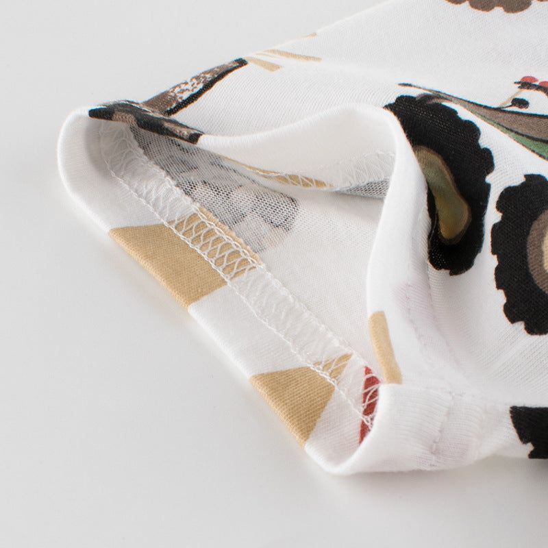 Children's car short sleeve T-shirt