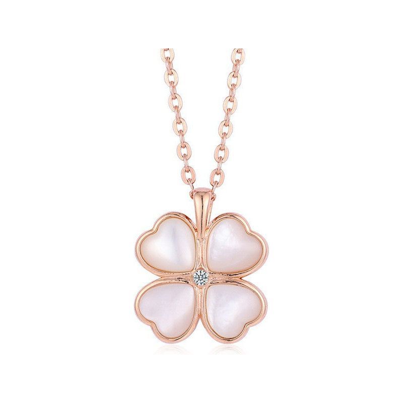 Women's 18K Gold Clover Fritillary Pendant Necklace - Jointcorp