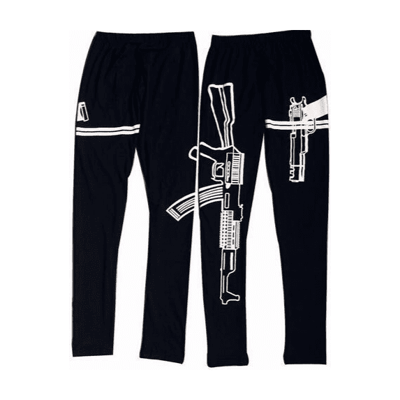 Letter printed cotton leggings mid-rise cropped pants yoga pants - Jointcorp