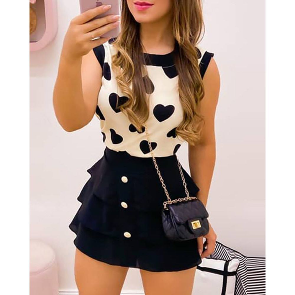 Women's Off-white Love Non Positioning Printed Dress