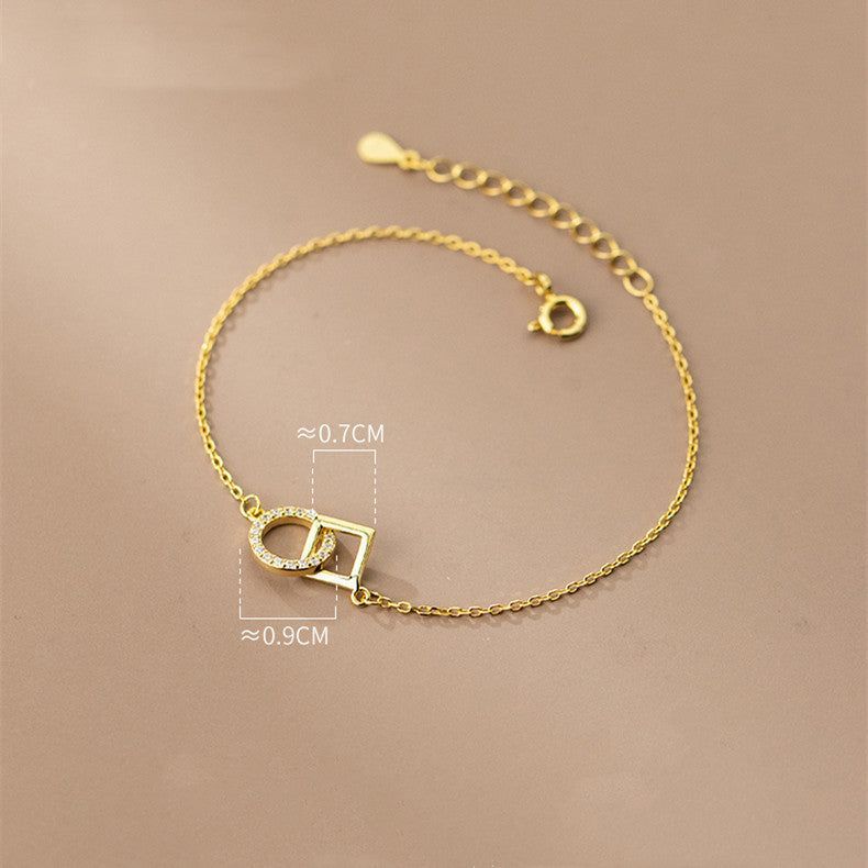 S925 Silver Bracelet Female Refined Rhinestone - Jointcorp