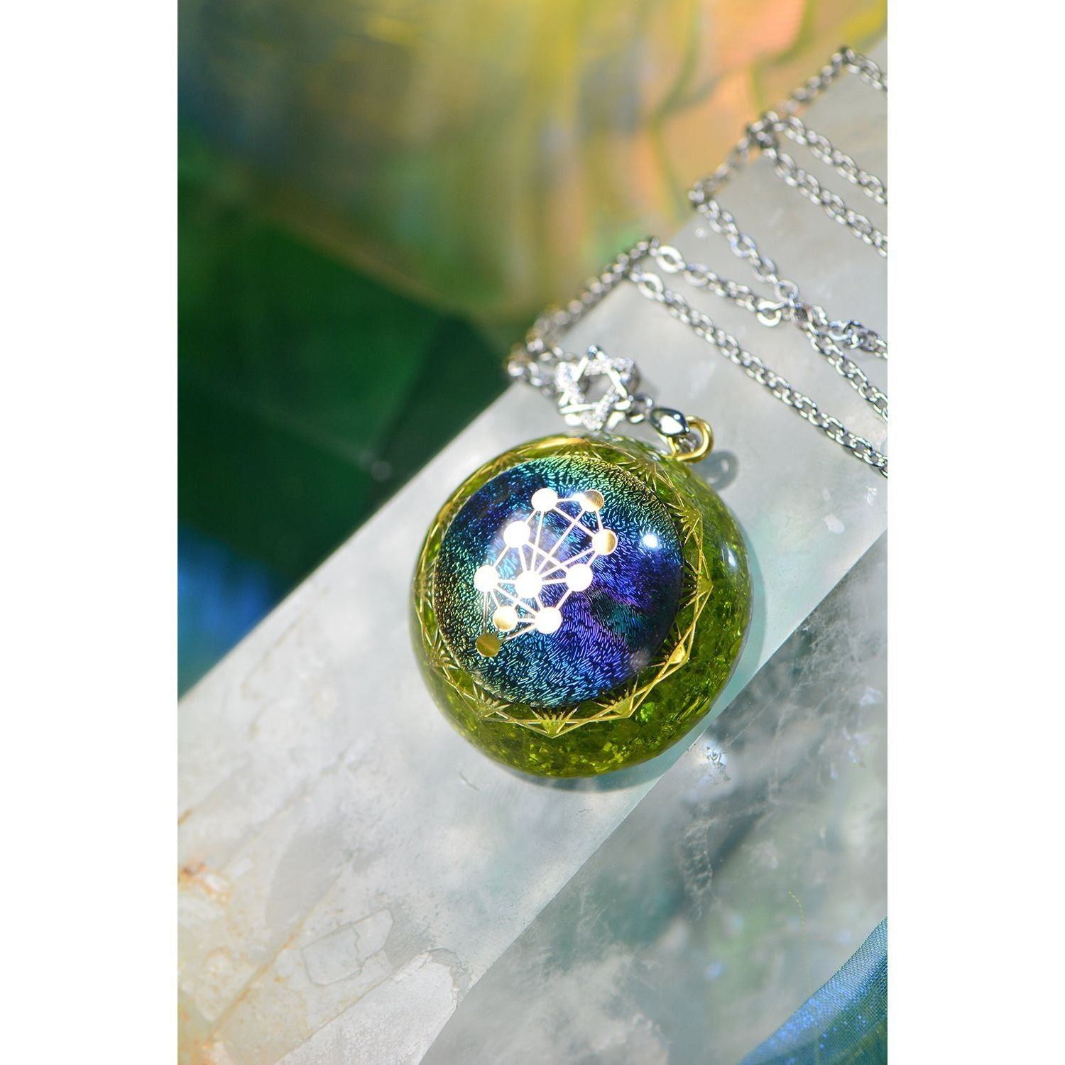 High Frequency Green Crystal Necklace - Jointcorp