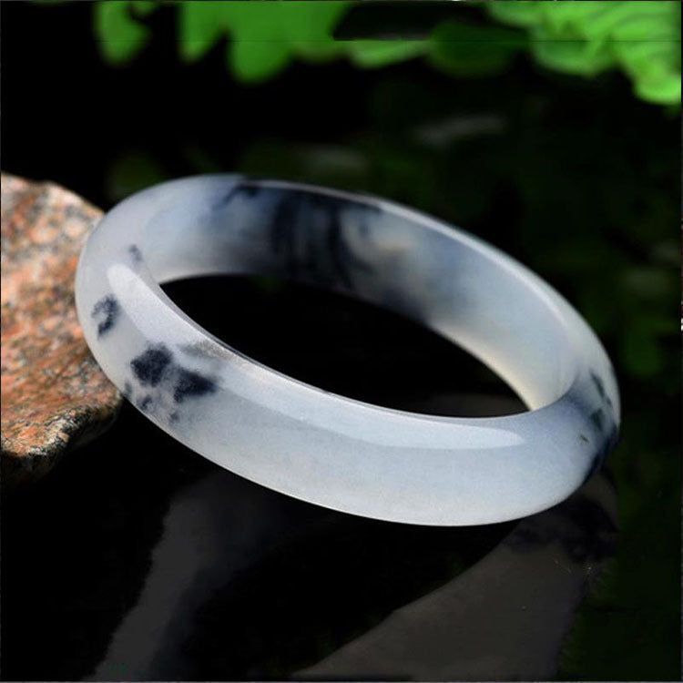 Floating Flowers Quartz Rock Jade Bracelet Ink Ink Ice Jade Bracelet - Jointcorp