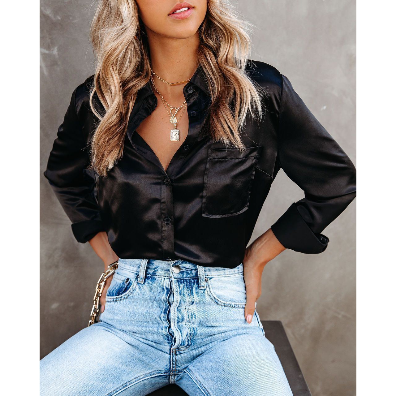 Solid Color Long-sleeved Temperament Commuter Fashion Shirt - Jointcorp