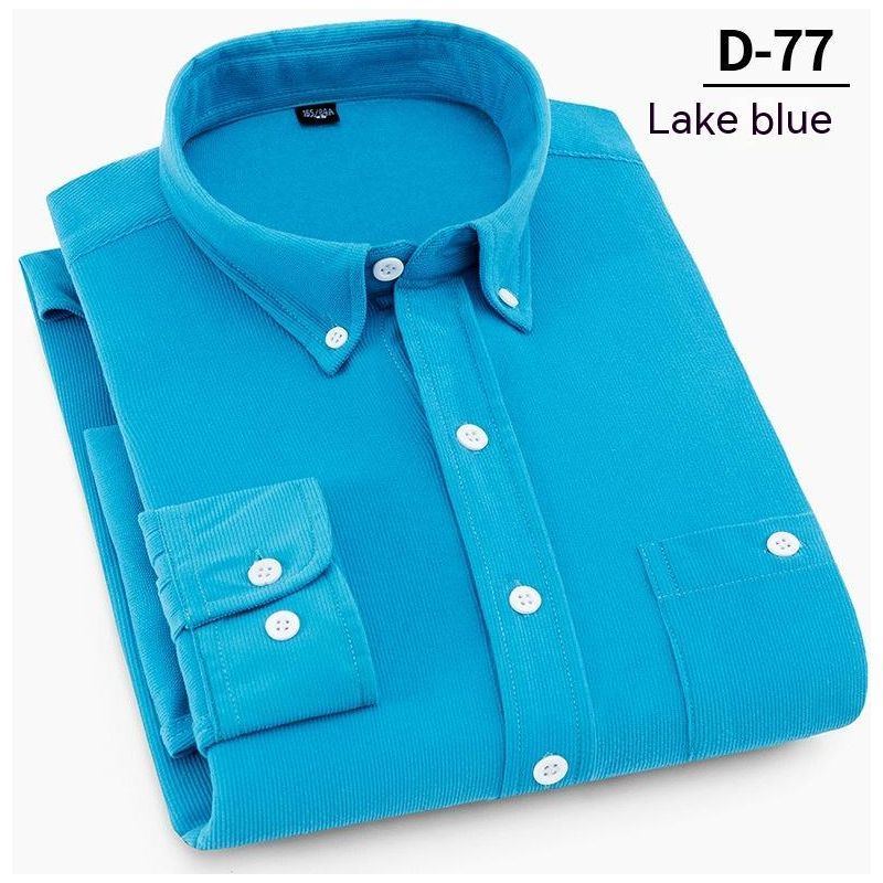 Men's Fashion Solid Color Corduroy Shirt - Jointcorp